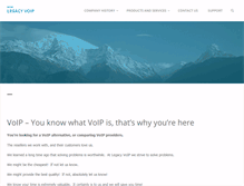 Tablet Screenshot of legacyvoip.com
